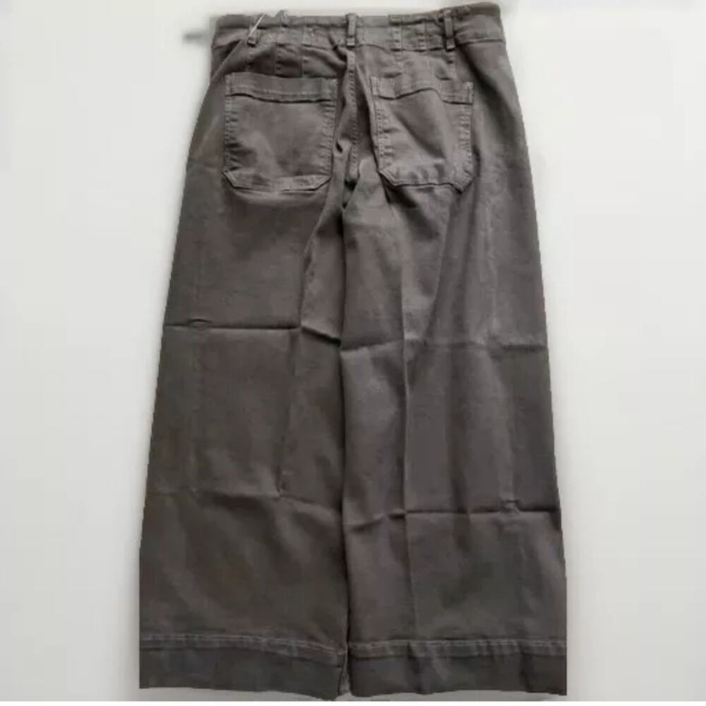 Maeve By Anthropologie The Colette Denim Cropped Wide Leg Jeans Black Sz 28 - Picture 6 of 6